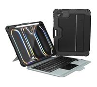 Nillkin Custodia con tastiera retroilluminata e bumper Combo progettata per Apple iPad Pro 11 2024, portapenne, cover antiurto, supporto, trackpad e tastiera rimovibile, colore nero