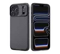 Nillkin Custodia per iPhone 17 Pro con fotocamera protettiva CamShield Pro Case per sottile custodia antiurto compatibile con iPhone 17 Pro 5G 2025 - Trasparente Nero
