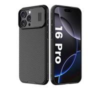 Nillkin Custodia per iPhone16 Pro con Copertura Protettiva per Fotocamera, CamShield Pro Cover Protettiva Sottile ed Elegante, Compatibile con iPhone 16 Pro 6.3''5G 2024 - (Nero)