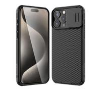Nillkin - Custodia protettiva per fotocamera CamShield Pro [Protezione Fotocamera], paraurti in policarbonato + TPU per iPhone 15 Pro Max 6.7" 2023, nero