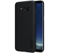 Nillkin Frosted Shield, Custodia posteriore rigida e antiscivolo, pellicola protettiva e tessuto in fibra per Samsung Galaxy S8, Nero