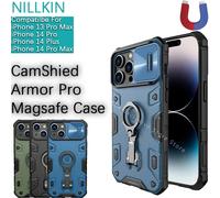 Nillkin Per iPhone 14 13 Pro Max/14 Plus CamShield Armor Pro Lente magnetica copertura scorrevole anello rotante supporto custodia per telefono Magsafe