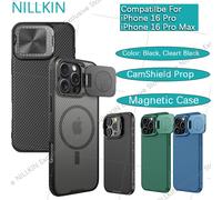 Nillkin per iPhone 16 Pro Max CamShield Prop, cover magnetica con supporto per obiettivo, protezione anti-caduta con airbag, custodia protettiva Magsafe.