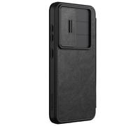 Nillkin Qin Pro Custodia per Samsung Galaxy S25 - Custodia a libro con custodia protettiva per fotocamera - spazio per due carte nero
