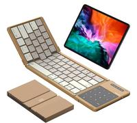 Nillkin Tastiera Bluetooth pieghevole con touchpad e tastierino numerico, tastiera Bluetooth portatile con tasti full size, tastiere da viaggio wireless tascabili per iPad, smartphone, tablet e laptop