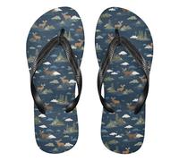 nilo alce nuvola isldark blu gomma reef infradito Slip-Resistant uomo flip per la casa, Nilo Elk Nuvole Isldark Blue, XX-Large