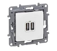 NILOE Doppia presa di ricarica USB 5V 2400 mA bianco 764594