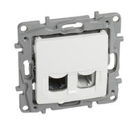 NILOE presa teleinformatica RJ11+RJ45 cat.5 UTP bianco 764570