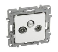 NILOE RTV SAT presa antenna fine 1,5 dB bianco 764563