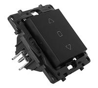 Niloe Step 863544 - Interruttore per tapparelle, 3 prese, 6 AX, colore: Nero