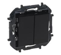 Niloe Step Interruttore deviato doppio 10A nero 863508B