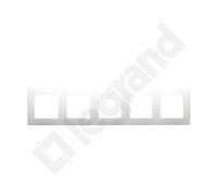 Legrand Niloé 665005 -Nl- placca elettrica a 5 moduli, bianca.