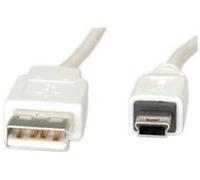 Nilox 1.8m USB 2.0 - Cavo USB 1,8 m, USB A, Mini-USB B, 2.0, Male connector/Male connector, bianco