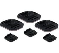 Nilox 13NXAKKI00001 ,Set di 6 Placche Piane Adesive da Superfici Lisce e Curve per Foolish,compatibili con modelli Foolish e F-60, Nero