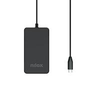 Nilox Caricabatterie USB-C GaN 100W per Laptop e Notebook, Alimentatore Fast Charge Power Delivery, Compatibile con MacBook Tablet Smartphone, Cavo USB-C 1,8 m, Design Compatto Ultrasottile, Nero