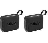Nilox Cassa Bluetooth Portatile e Compatta, Speaker Bluetooth Potente 5W, Design Moderno e Sportivo, Durata Batteria Fino a 4.5 ore (Confezione da 2)