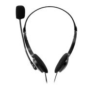 Nilox, Cuffia Stereo per PC, Cuffie PC per la Scuola e l'Ufficio, con Archetto Regolabile e Controllo Volume, Leggere e con Cavo di 1,8 m, Con 2 Jack da 3,5mm per Auricolari e Microfono