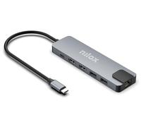 NILOX DOCK USB-C 8 IN 1 DUAL 4K NXDSUSBC08