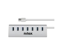 Nilox Hub USB 3.0 7 Porte con Velocità di Trasferimento 5000 Mbit/s