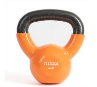 Nilox, Kettlebell 4 Kg, Peso Palestra e per Allenamento a Casa, Kettlebell con Impugnatura Confortevole e Base Piatta Antirotolamento, Allenamento Casalingo, Peso Fisso 4 Kg, Interni in Ghisa