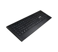 Nilox, Keyboard KT40W Wireless, Tastiera Wireless con Design Innovativo, Ricezione Wireless Fino a 10 m, con Piedini Pieghevoli per Regolare l'Inclinazione, Compatibilità Universale, Nero