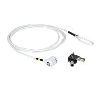 Mobilis Cavo di sicurezza 001236 con chiave in acciaio 1,8 m Ø 4 mm Bianco/Argento
