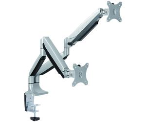 Nilox Morsa da Scrivania per TV e Monitor 2 Display Nero e Grigio 18 kg