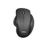 NILOX Mouse Ergonomico, Mouse Wireless con Selettore DPI, 10 Metri Copertura, Wireless Mouse con Sensore Ottico, Compatibile con Windows, Linux, Mac, Nero