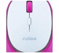 Nilox Mouse Ottico Bluetooth Wireless Rosa e Bianco Dual Silent