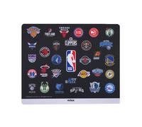 Nilox, Mouse Pad NBA Black, Mouse Pad con Superficie Antistatica e Antiscivolo, Adatto per Mouse Ottici e Laser, Dimensioni 21x25,5x0,5 cm e Peso di 50 gr