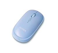 Nilox Mouse Wireless, Mouse Senza Fili con Selettore DPI, 10 Metri Copertura, Wireless Mouse con Sensore Ottico, Compatibile con Windows/Linux/Mac, Blu Chiaro