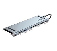 Nilox NXDSUSBC07 Docking Station USB-C 12 in 1 Grigio