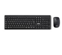 Nilox NXKMWIT011, Kit Tastiera e Mouse Wireless con Distanza Operativa di 10m, Tastiera con Layout Italiano, Mouse con Sensore Ottico da 1600 DPI, Compatibile con Windows, Linux e Mac