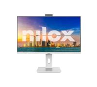 Monitor Nilox 24" Full HD 120Hz IPS LED bianco altoparlanti webcam regolabile VESA