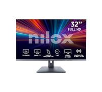 Nilox NXM32FHD11 Monitor Gaming FullHD 32 Pollici, Frequenza 75Hz, Tempo di Risposta 5ms, Ingressi HDMI e VGA, Monitor PC con Retroilluminazione LED e Angolo di Visione 178°