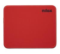 Nilox, Tappetino Mouse con Base Antiscivolo per Uso Stabile del Mouse, in Tessuto di Alta Qualità, Mouse pad Ideale per Gaming e Ufficio, Colore Rosso