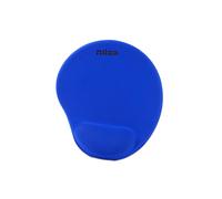 Nilox Tappetino mouse ergonomico con poggiapolsi, base antiscivolo e rivestimento impermeabile Blu