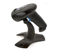 Nilox Lettore di codici a barre NXSC2DW - 1D/2D, QR, Laser, Wireless, USB, supporto incluso, Nero