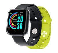 Nilox NXSWTRAILBANDYL Bluetooth 1.44" Display Tattile Nero Verde Rettangolare SpO2 Sonno Cardio