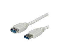 Nilox Prolunga USB 3.0, Connettori Maschio/Femmina, 0.8 m, Bianco