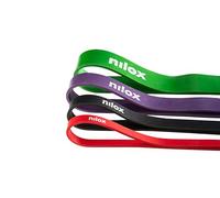 Nilox Set Bande Elastiche, Elastici Palestra con Diversi Livelli di Resistenza, Elastici per Trazioni alla Sbarra, Set Elastici Fitness Uomo e Donna per Smart Workout, Accessori Inclusi