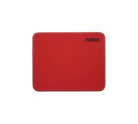 Nilox, Tappetino Mouse con Base Antiscivolo per Uso Stabile del Mouse, in Tessuto di Alta Qualità, Mouse pad Ideale per Gaming e Ufficio, Colore Rosso