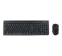 Nilox tastiera wireless e mouse ottico neri con layout italiano