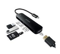 NILOX TECH - Adattatore/Hub porta USB-C, 5in1, HDMI 4K, 2 porte USB 3.2
