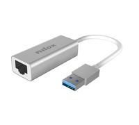 Nilox, Adattatore USB-A a Ethernet RJ45 Gigabit, Adattatore LAN 1000 Mbps
