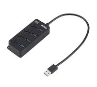 NILOX TECH - Hub 4 porte USB-A 3.2 Gen1, switch, compatibile USB-A 2.0
