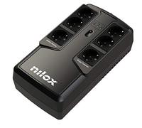 Nilox, UPS Office Premium Line Interactive 850VA/595W, Stabilizzatore di Tensione con Tecnologia Line Interactive, Protegge Computer e Periferiche Contro il Corto Circuito e il Sovraccarico
