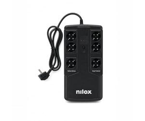 Nilox, UPS Office Premium Line Interactive 850VA/595W, Stabilizzatore di Tensione con Tecnologia Line Interactive, Protegge Computer e Periferiche Contro il Corto Circuito e il Sovraccarico