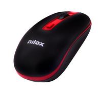 Nilox WIRELESS BLACK/RED 1000 DPI mouse Wi-Fi Ottico 1600 DPI