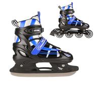 Nils Extreme Chaska - Pattino da hockey su ghiaccio 2 in 1, colore: blu scuro, taglia: S (31-34)